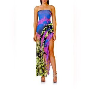 Affrm Siobhan Strapless Assymetrical Dress